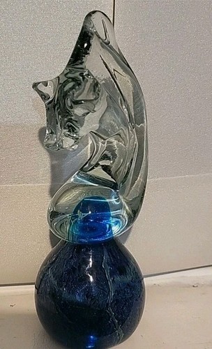 Mdina glass seahorse - glass,