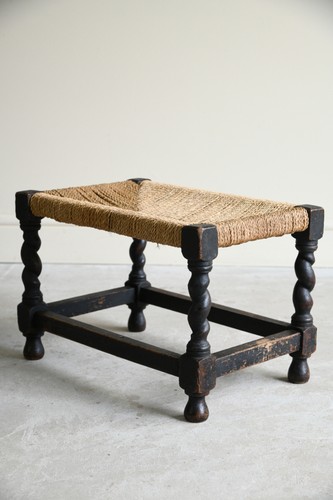 Barley twist footstool - barley,