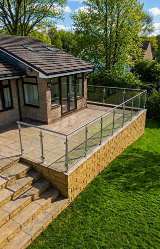 Glass metal balustrade - metal,