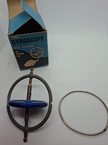 Vintage gyroscope toy with - vintage,