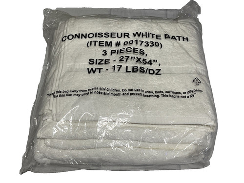 Connoisseur white bath towels - connoisseur,