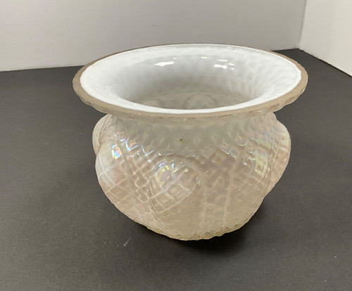 Iridescent textured glass bowl - iridescent,