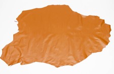 Goatskin Skiver Leather, Saddle Tan, 8 - 8.5 sq ft, 0.5-0.7 mm, bookbinding