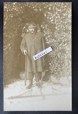 c1910s Gamekeeper In Snow Man Trap Mantrap Snare & Shotgun RP Postcard 