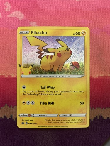Pokemon card pikachu - card, swsh039