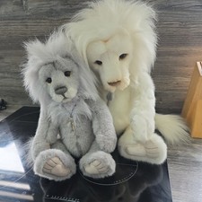 Retired Charlie bear Dandy (lion) & Clock 46cm 38cm 2019 collection Isabelle Lee