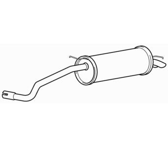 Quality rear exhaust silencer - rear,