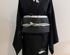 silk blue obijime (belt for