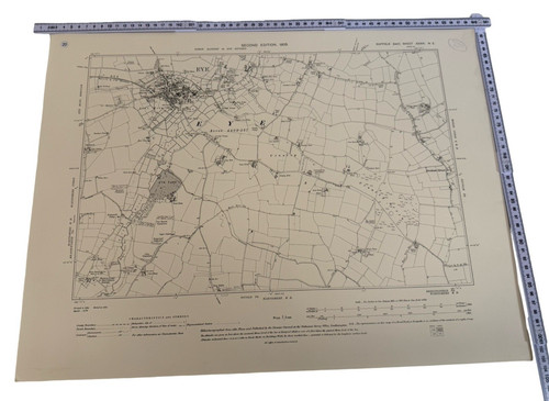 Vintage ordnance survey map - vintage,