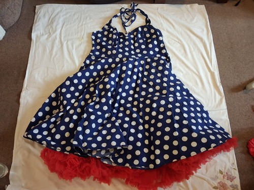 Hell bunny vixen navy polka - vixen,