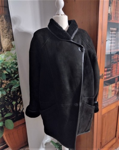 Ladies shearling jacket real - shearling,