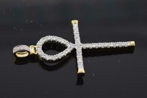 14k yellow gold plated ankh - yellow,
