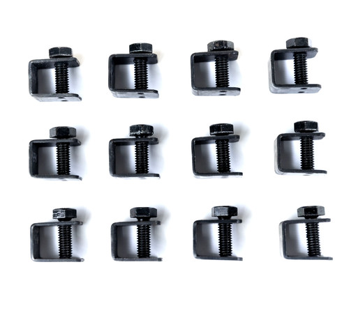 Mudflap clamps black u - clamps,