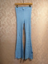 Jack Wills size 10 light blue ribbed stretch knit flared leggings
