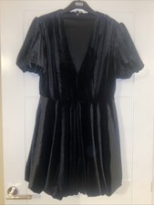 River Island Black Velvet Puff