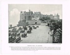 Edinburgh Castle Esplanade Scotland Antique Print Old Picture 1900 PS#10