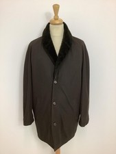 Vintage 60s Alexandre Husky overcoat tweed fur collar fleece lined car coat #V1
