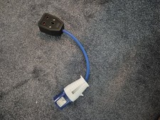 Power Master 16A-13A Fly Lead Converter 16A Plug to 13A Socket