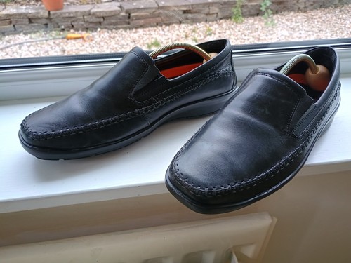 Mens black slip - slip, on