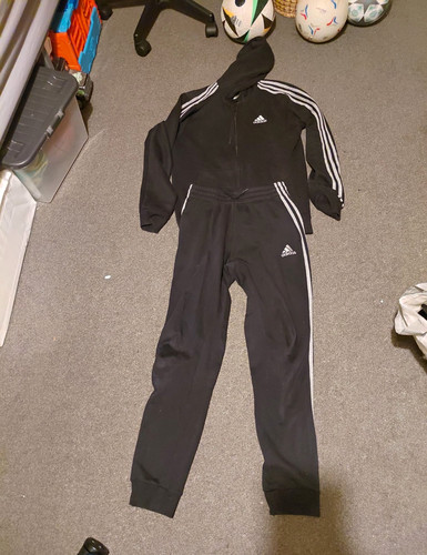 Adidas boys black - black/white, full
