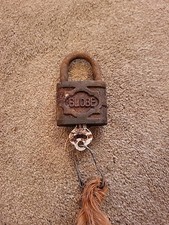 Vintage Globe Padlock And Key