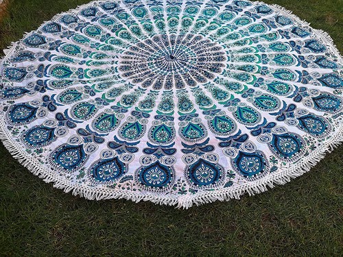 Round mandala throw meditation - throw,