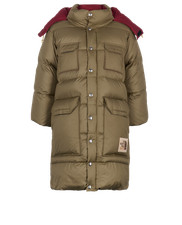 Gucci x The North Face Parka Puffer Womens XS Green Red Down Feathers Polyester