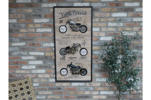 Motorbikes clock - motorbikes,