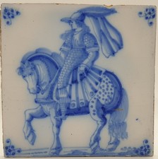 Antique 5" Tile Dutch Delft