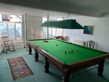 Full Sized E J Riley Oak Snooker Table