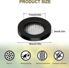 One (1) Black Rubber Washer