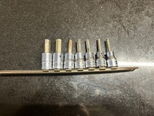 Snap On 7 pc 3/8" Drive Metric Hex Bit Socket Set 4-10 mm 207EFAMY