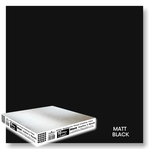 Black vinyl suspended ceiling - black,