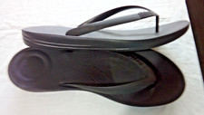Mens FitFlop toe post sandal size 12 black polyeurathane slip on Excellent