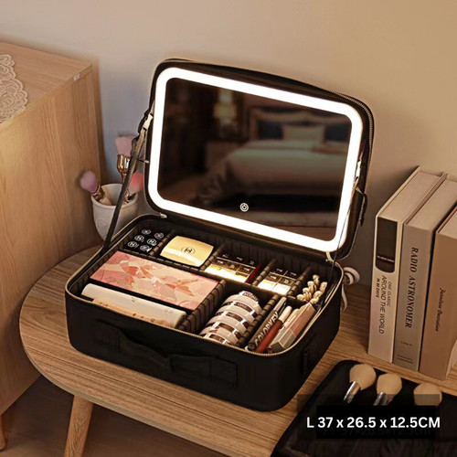 Makeup bag with light led - bag,