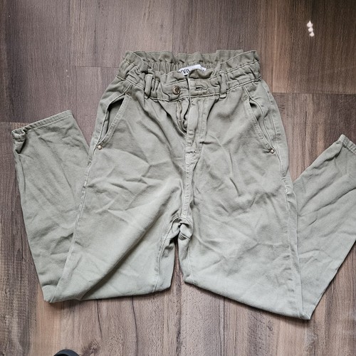 Zara women green corduroy - zara,