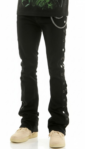 Men black side zip - black, side-zip