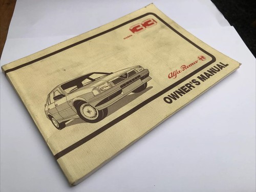 Alfa romeo owners manual - owners,