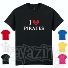 I LOVE PIRATES UNISEX T-SHIRT