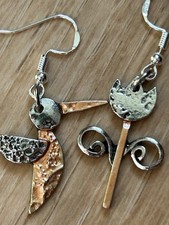 Unusual Earrings 925 Stamped