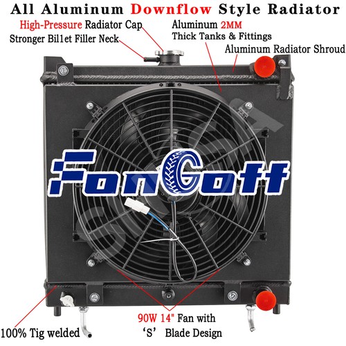 Rows radiator shroud fan for - 3,