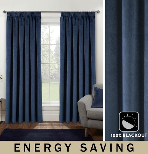 Navy velvet 100 blackout pair - 100%,