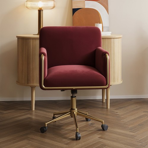 Mulberry velvet office swivel - velvet,