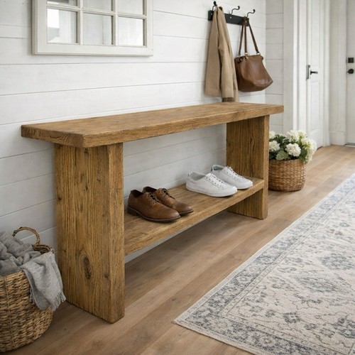 Solid wood bench seat - wood,