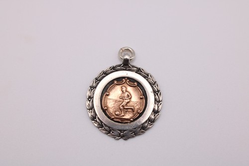 Silver football shield - , fob
