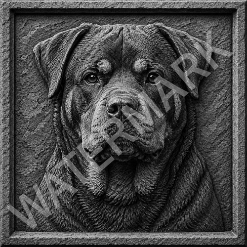 Rottweiler engraved slate