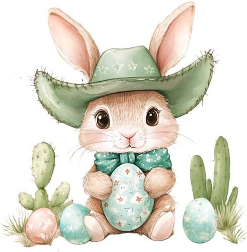 Colour easter bunny - colour,