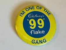 Vintage Cadburys 99 Flake Im One of The Gang Pin Badge
