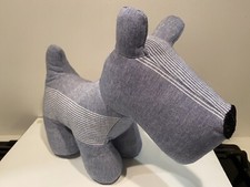 Blue white scottie dog - blue,