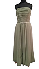 ROMANTICA Collections party/bridesmaids dress olive green diamanté size 14